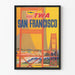 Vintage plakat San Francisco Fly TWA til vægdekoration