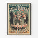 Vintage plakat Folies-Bergère Les Elliott på gammel cykel