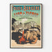 Vintage plakat af Folies Bergère, løve og tigre fra dommer Edwards Williams