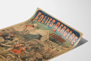 Vintage plakat af Folies Bergère på messen - Kunstnerisk vægdekoration