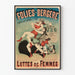 Vintage plakat Folies Bergère - Kvindekamp-forestilling