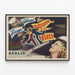 Vintage plakat "Follow The Fleet" med Fred Astaire og Ginger Rogers — indrammet kunstværk på væggen