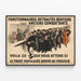 Vintage plakat Front Populaire - Funktionærer og pensionister — indrammet kunstværk på væggen