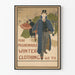Vintage plakat med elegant vintermode