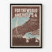 Vintage plakat For The World and The U.S.A. - Patriotisk vægdekoration