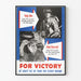 Vintage plakat for sejr - krigsobligationspropaganda