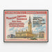 Vintage plakat af Madison Square Garden Forepaugh & Sells Brothers — indrammet kunstværk på væggen
