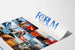 Plakat over USA's kort med ikoniske landskaber - Forum april 1978