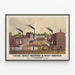 Vintage plakat fra Frank Jones Brewery & Malt Houses - Industriel vægdekoration — indrammet kunstværk på væggen