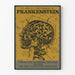 Vintage plakat af Frankenstein 1977 anatomisk illustration af kranie