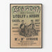 Vintage plakat af Frascati-koncerter og danseaftener med dirigenter Litolff & Arban