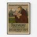 Vintage plakat for Frauenkunst-udstilling mor og barn