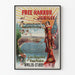 Vintage plakat Free Harbor Jubilee Los Angeles San Pedro 1899