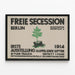 Plakat Fri Secession Berlin 1914 - Udstilling Kurfürstendamm — indrammet kunstværk på væggen
