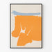 Abstrakt orange og blå plakat Friedel Dzubas
