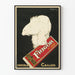 Vintage plakat med chokolade fra Frigor Cailler og isbjørn