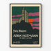 Vintage plakat Fritz Philippi - Adam Notmann, silhuet af slot ved solnedgang