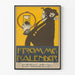 Dekorativ plakat i Jugendstil med kvinde og timeglas