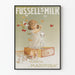 Vintage reklameplakat for Fussell's Milk vægdekoration til børn og sommerfugle
