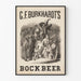Vintage plakat G.F. Burkhardt's Bock Beer – Vægdekoration Bryggeri