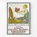 Vintage plakat til vægdekoration Hands, Blomster, Fjer, Parfumeri, Blonde