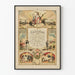 Vintage plakat Certifikat for medlemskab GAR vægdekoration historisk