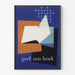 Vintage design plakat med åben bog - giv en bog