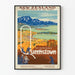 Vintage plakat fra New Zealand Queenstown dekorativ