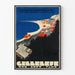 Vintage dekorativ plakat af Gilleleje, kystudsigt i levende farver