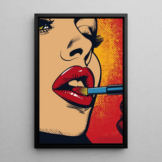 Pop Art Maleri - Læbestift | Kunsttryk Maleri Vægdekoration plakat kopi
