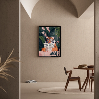 Plakat Tiger og Wild News - Jungle og Fantasi