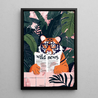 Plakat Tiger og Wild News - Jungle og Fantasi