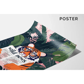 Plakat Tiger og Wild News - Jungle og Fantasi