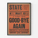 Vintage plakat Good-Bye Again teater Hartford