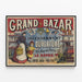 Vintage plakat Grand Bazar Le Havre — indrammet kunstværk på væggen