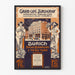 Vintage plakat Grand Café Zürcherhof Zürich vægdekoration