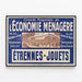 Vintage plakat af de store butikker for husholdningsøkonomi - Nytårslege — indrammet kunstværk på væggen