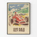 Retro plakat af Pau Grand Prix - Poster til vintage bilrace