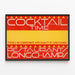 Vintage plakat Cocktail Time til restauranter Longchamps — indrammet kunstværk på væggen