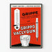 Vintage medicinsk plakat Grippo Vaclydun mod influenza