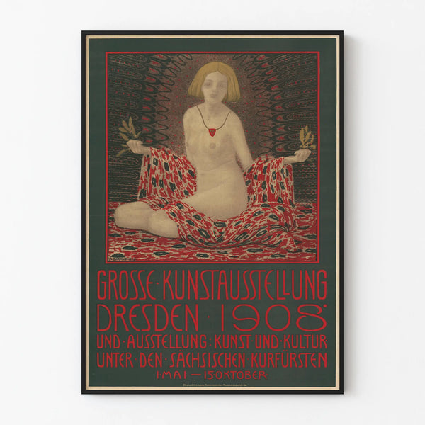 Plakat Art Nouveau udstilling af kunst Dresden 1908