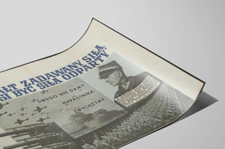 Polsk militærpropagandaplakat - Kraft og modstand — visning af kunstværket