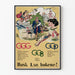 Vintage plakat Gyldendal Gode Bøger - Litterær vægdekoration