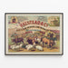 Vintage plakat fra Halstead & Co. Beef & Pork Packers til vægdekoration — indrammet kunstværk på væggen