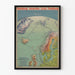 Vintage plakat Hamburg-Amerika Linie - Nordisk krydstogtskildring