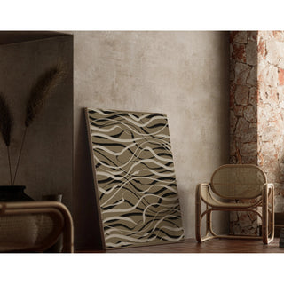 Boheme Bølger Beige og Sort Plakat - Moderne Design