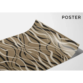 Boheme Bølger Beige og Sort Plakat - Moderne Design