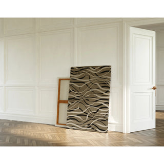 Boheme Bølger Beige og Sort Plakat - Moderne Design