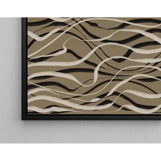 Boheme Bølger Beige og Sort Plakat - Moderne Design