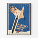Vintage arbejdsplakat 'Håndtag beskytter hænder'
